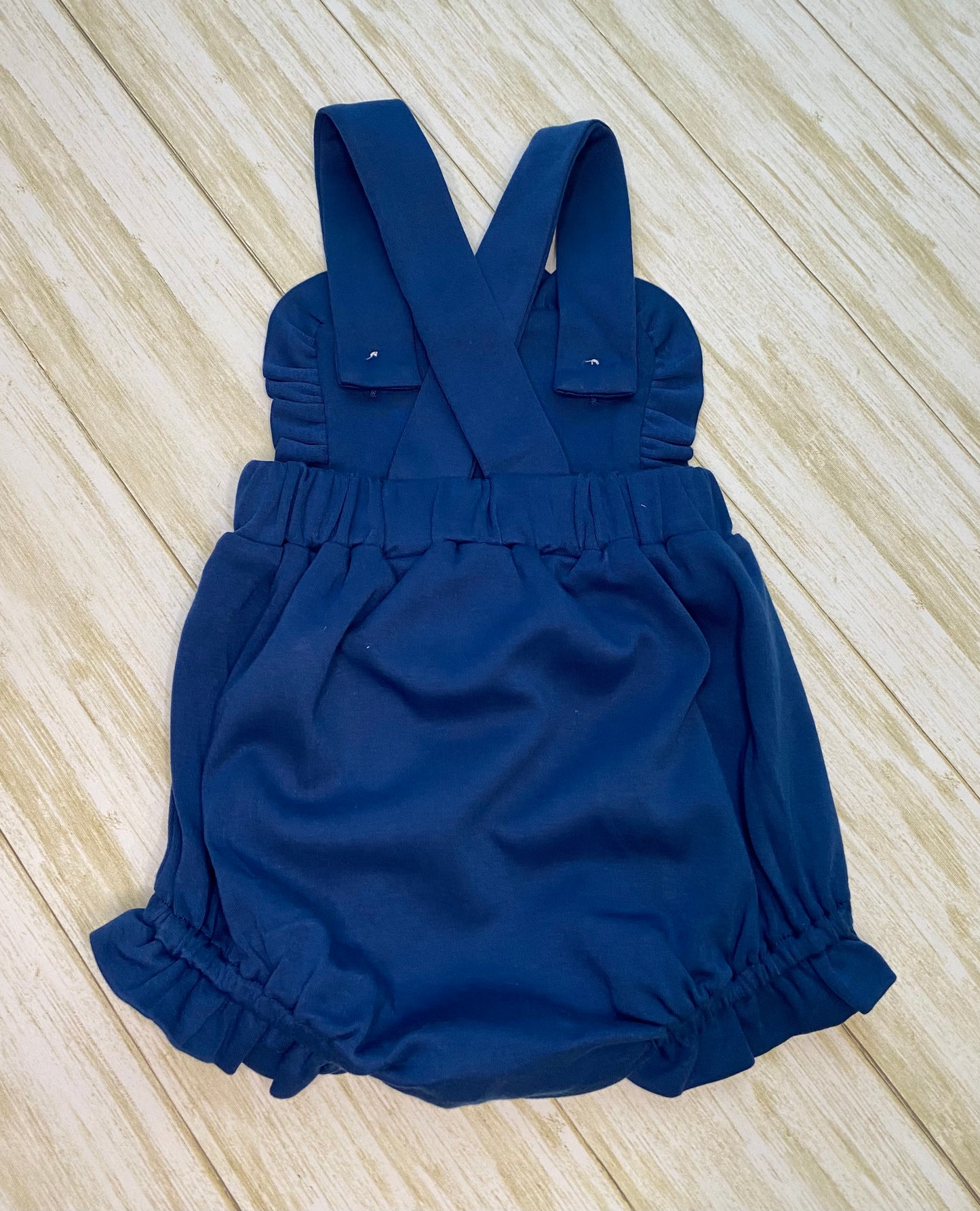 Blank Knit Ruffle Sun Suit