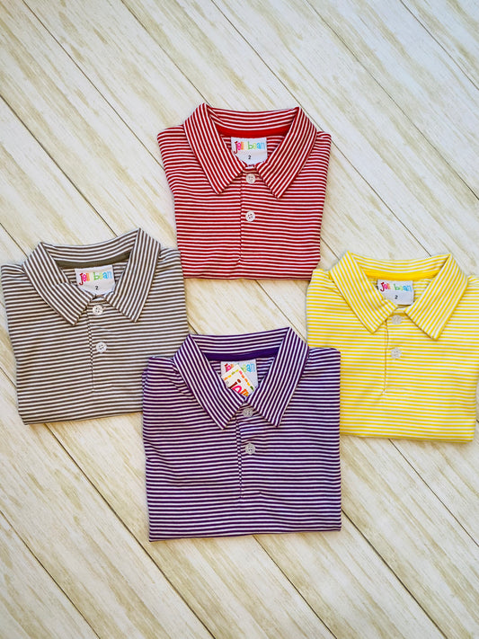 Knit Striped Polo