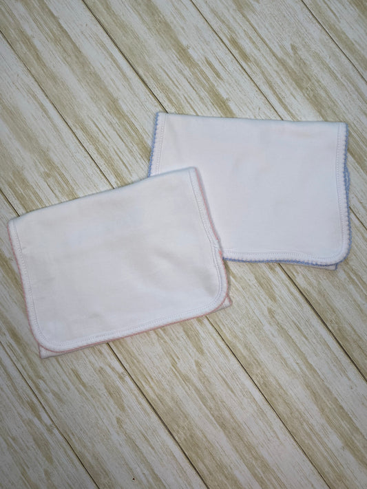 Burp Cloth with Picot Trim